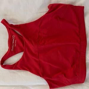 Outdoor Voices TechSweat Crop Top Red